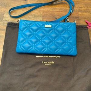 Kate Spade Quilted Teal Crossbody Bag